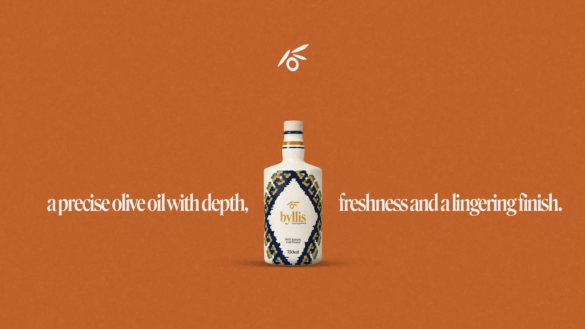 Byllis bottle: a precise olive oil with depth, freshness and a lingering finish