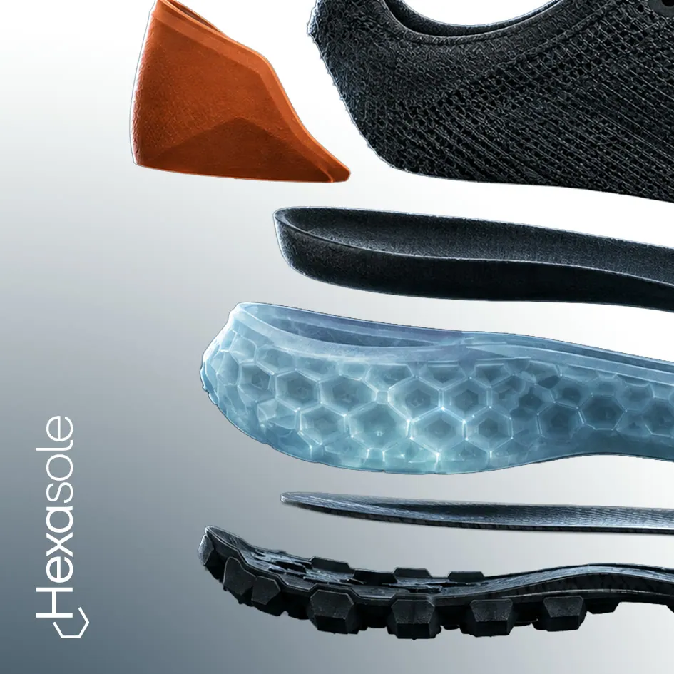 Exploded view of the HX-01 sole layers