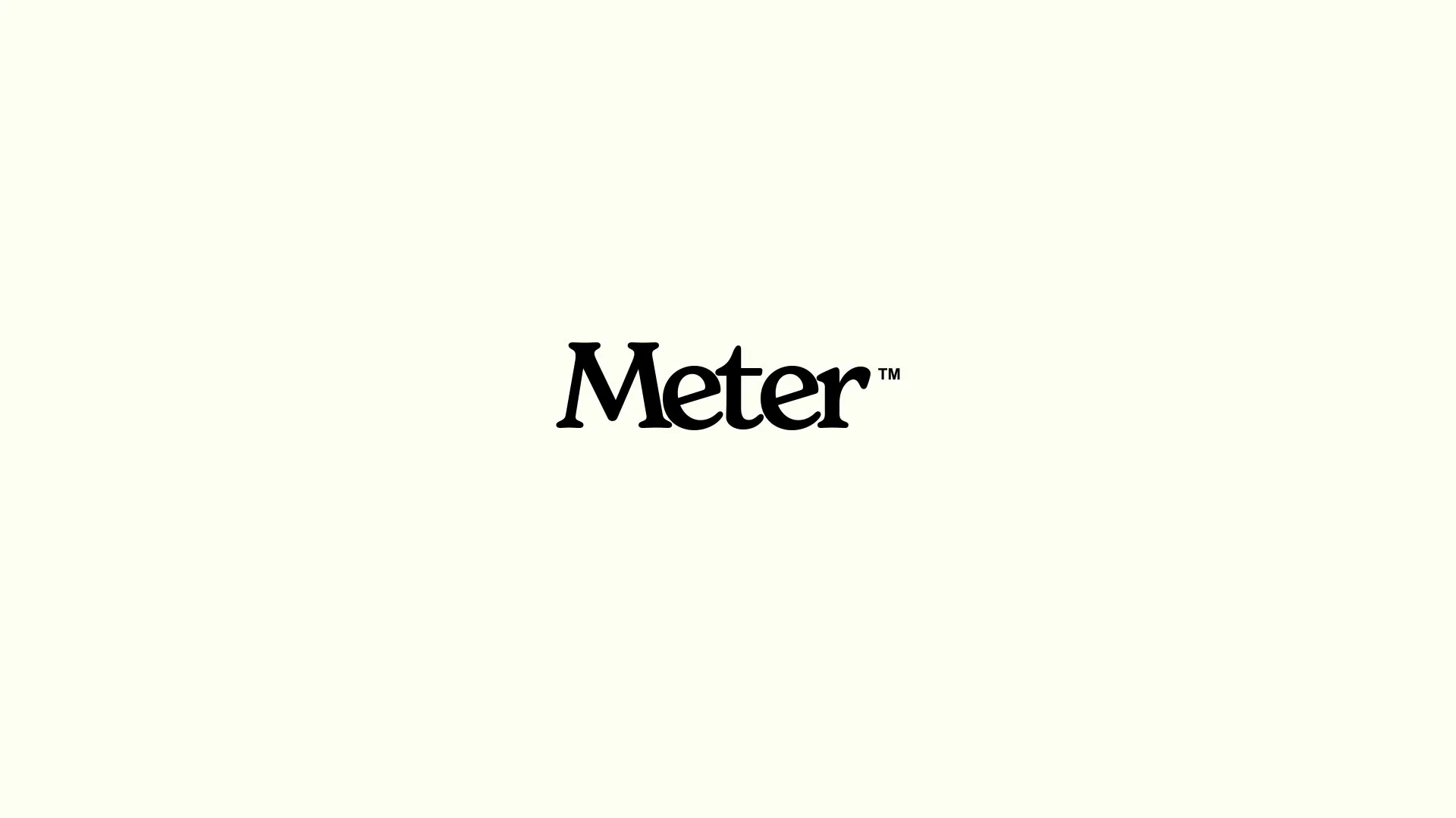 Meter wordmark on cream