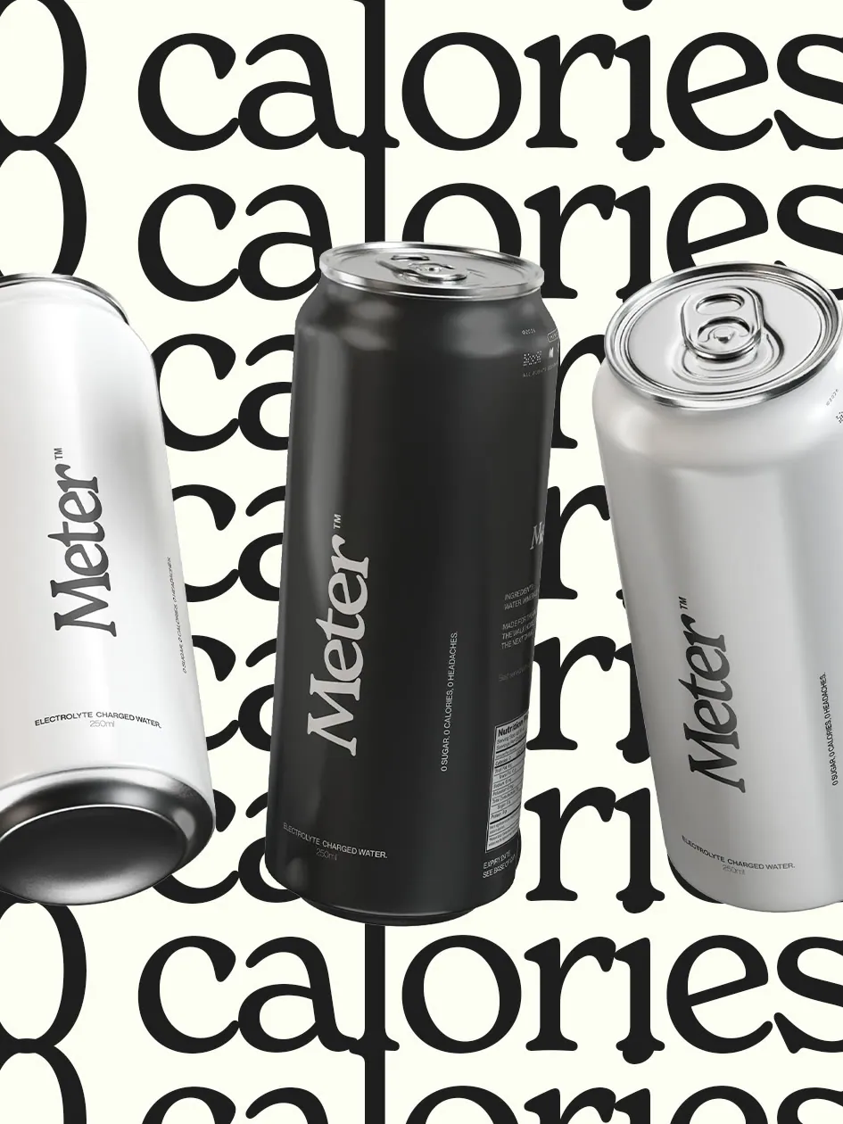 Three Meter cans over repeating 0 calories type